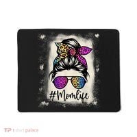 Womens Mom Life Bleached Rainbow Leopard Shirt Mama Mother Mousepad thumb 0