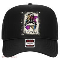 Womens Mom Life Bleached Rainbow Leopard Shirt Mama Mother Hat thumb 0