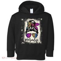 Womens Mom Life Bleached Rainbow Leopard Shirt Mama Mother Toddler Hoodie thumb 0