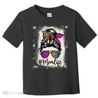 Womens Mom Life Bleached Rainbow Leopard Shirt Mama Mother Toddler T-Shirt thumb 0