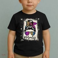 Womens Mom Life Bleached Rainbow Leopard Shirt Mama Mother Toddler T-Shirt thumb 2