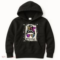 Womens Mom Life Bleached Rainbow Leopard Shirt Mama Mother Kids Hoodie thumb 0
