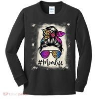 Womens Mom Life Bleached Rainbow Leopard Shirt Mama Mother Kids Long Sleeve Shirt thumb 0