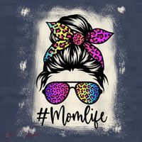 Womens Mom Life Bleached Rainbow Leopard Shirt Mama Mother Women's T-Shirt thumb 6