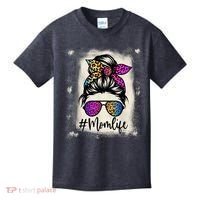 Womens Mom Life Bleached Rainbow Leopard Shirt Mama Mother Kids T-Shirt thumb 0