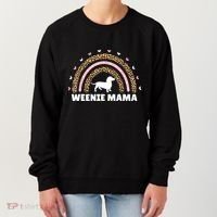 Weenie Mama Leopard Rainbow Dachshund Lover Gift Women's Sweatshirt thumb 0