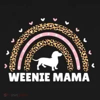 Weenie Mama Leopard Rainbow Dachshund Lover Gift Bucket Hat thumb 4