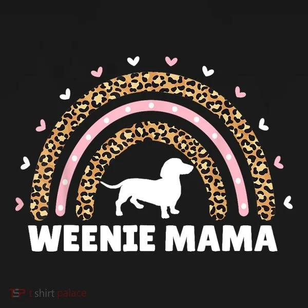 Weenie Mama Leopard Rainbow Dachshund Lover Gift Bucket Hat