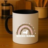 Weenie Mama Leopard Rainbow Dachshund Lover Gift Coffee Mug thumb 4