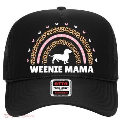 Weenie Mama Leopard Rainbow Dachshund Lover Gift Hat