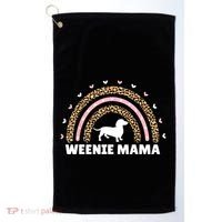 Weenie Mama Leopard Rainbow Dachshund Lover Gift Golf Towel thumb 0