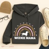 Weenie Mama Leopard Rainbow Dachshund Lover Gift Hoodie thumb 4