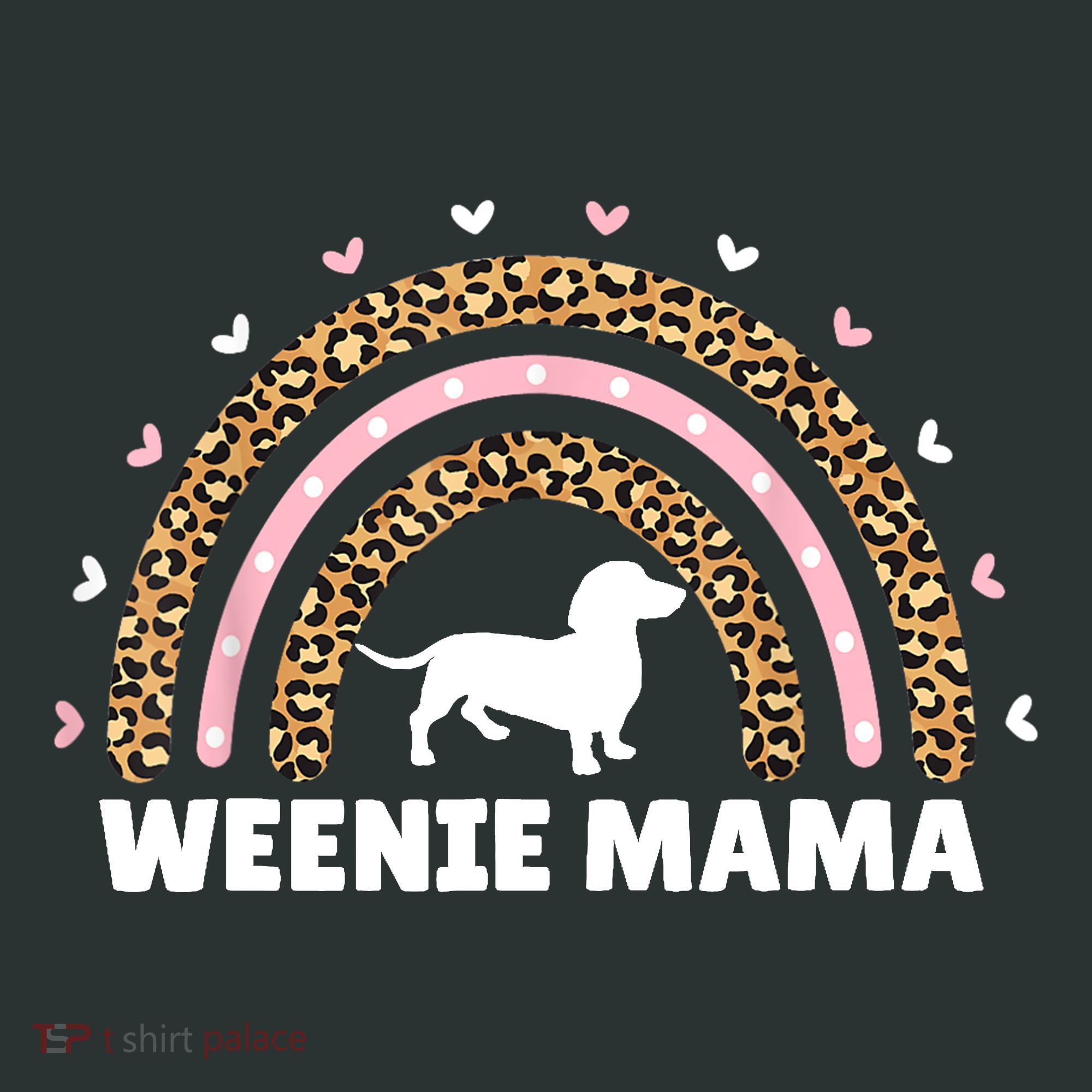 Weenie Mama Leopard Rainbow Dachshund Lover Gift Hoodie