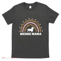 Weenie Mama Leopard Rainbow Dachshund Lover Gift T-Shirt thumb 0