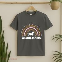 Weenie Mama Leopard Rainbow Dachshund Lover Gift T-Shirt thumb 2