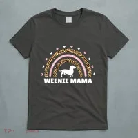Weenie Mama Leopard Rainbow Dachshund Lover Gift T-Shirt thumb 5