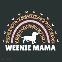 Weenie Mama Leopard Rainbow Dachshund Lover Gift T-Shirt thumb 7