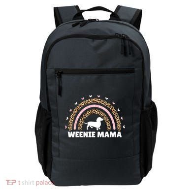Weenie Mama Leopard Rainbow Dachshund Lover Gift Backpack