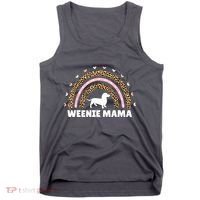 Weenie Mama Leopard Rainbow Dachshund Lover Gift Tank Top thumb 0