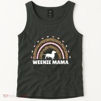 Weenie Mama Leopard Rainbow Dachshund Lover Gift Tank Top thumb 2