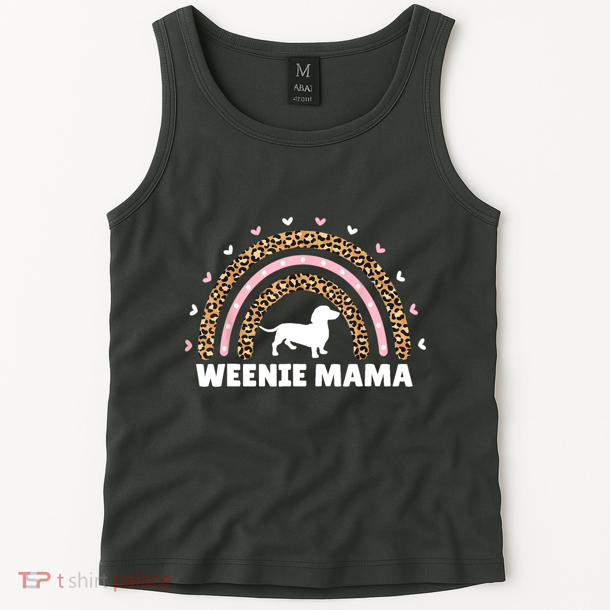 Weenie Mama Leopard Rainbow Dachshund Lover Gift Tank Top