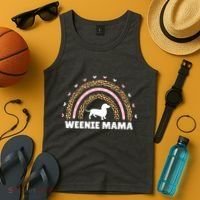 Weenie Mama Leopard Rainbow Dachshund Lover Gift Tank Top thumb 4