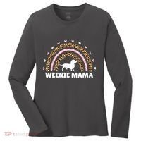 Weenie Mama Leopard Rainbow Dachshund Lover Gift Women's Long Sleeve Shirt thumb 0
