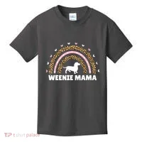 Weenie Mama Leopard Rainbow Dachshund Lover Gift Kids T-Shirt thumb 0