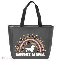 Weenie Mama Leopard Rainbow Dachshund Lover Gift Tote Bag thumb 0