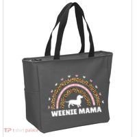 Weenie Mama Leopard Rainbow Dachshund Lover Gift Tote Bag thumb 2