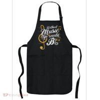 Without Music Life Would B Flat II Funny Music Quotes Apron thumb 0