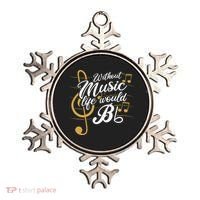 Without Music Life Would B Flat II Funny Music Quotes Ornament thumb 0