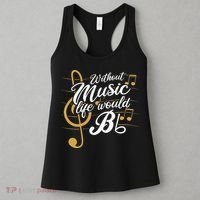 Without Music Life Would B Flat II Funny Music Quotes Women's Tank Top thumb 3