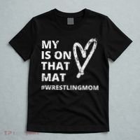 Wrestling Mom  My Heart is On That Mat wrestlingmom  T-Shirt thumb 5