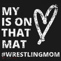 Wrestling Mom  My Heart is On That Mat wrestlingmom  T-Shirt thumb 7