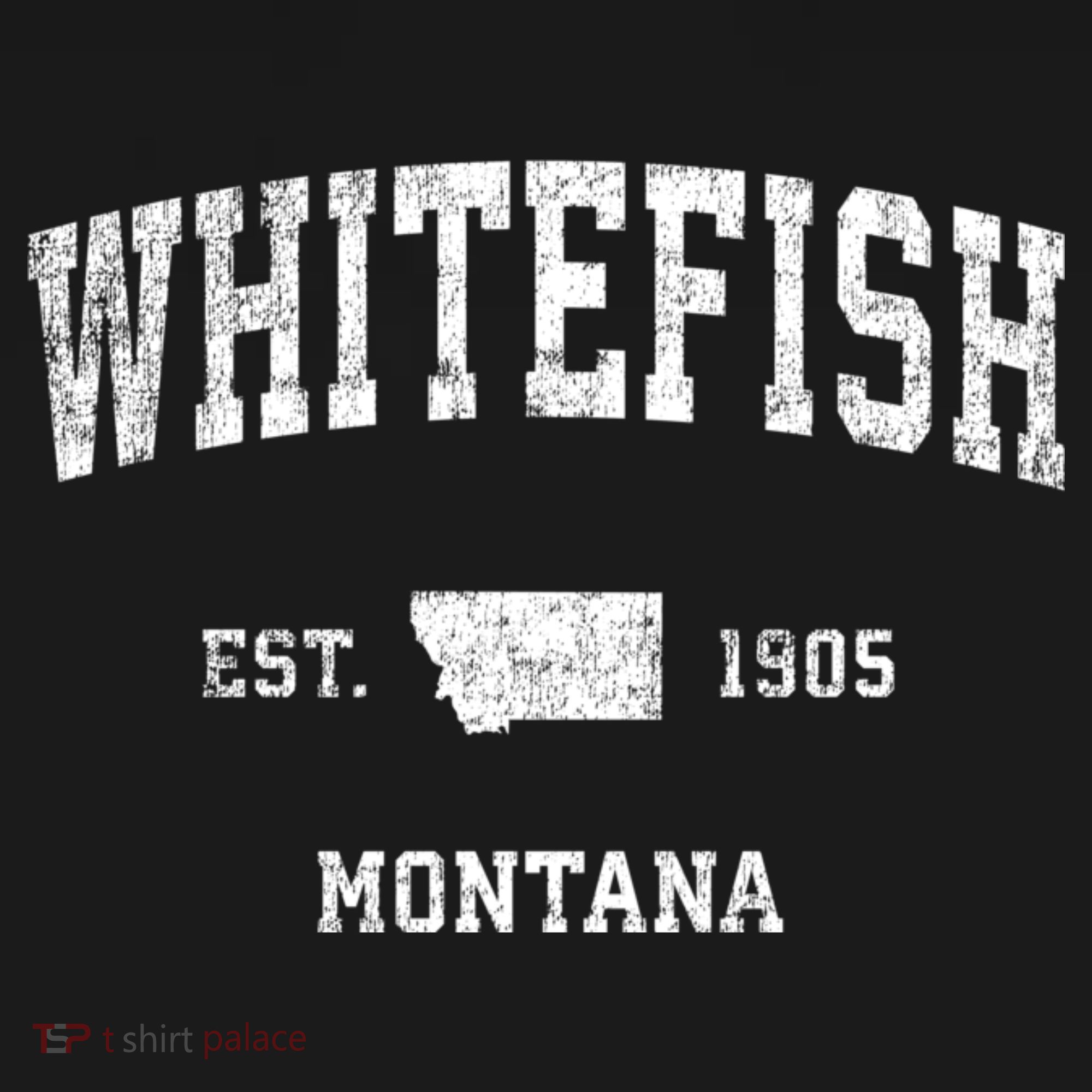 Whitefish Montana Mt Vintage Sports T-Shirt