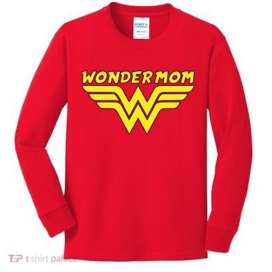 Wonder Mom Mother's Day Gift Kids Long Sleeve Shirt