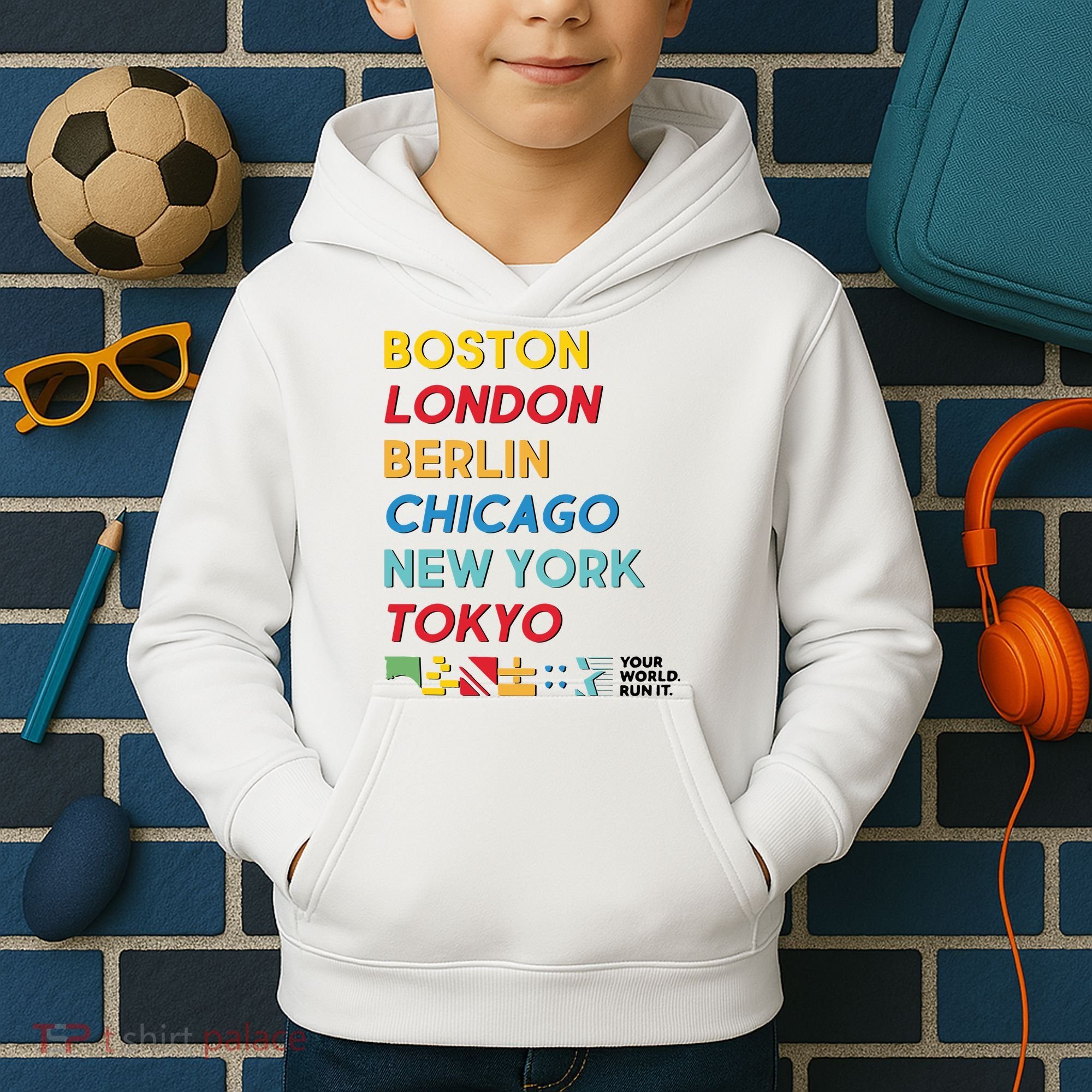 World Marathon Majors Sportiqe Kids Hoodie