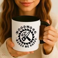 Woodwork Makes Me Happy Coffee Mug thumb 3