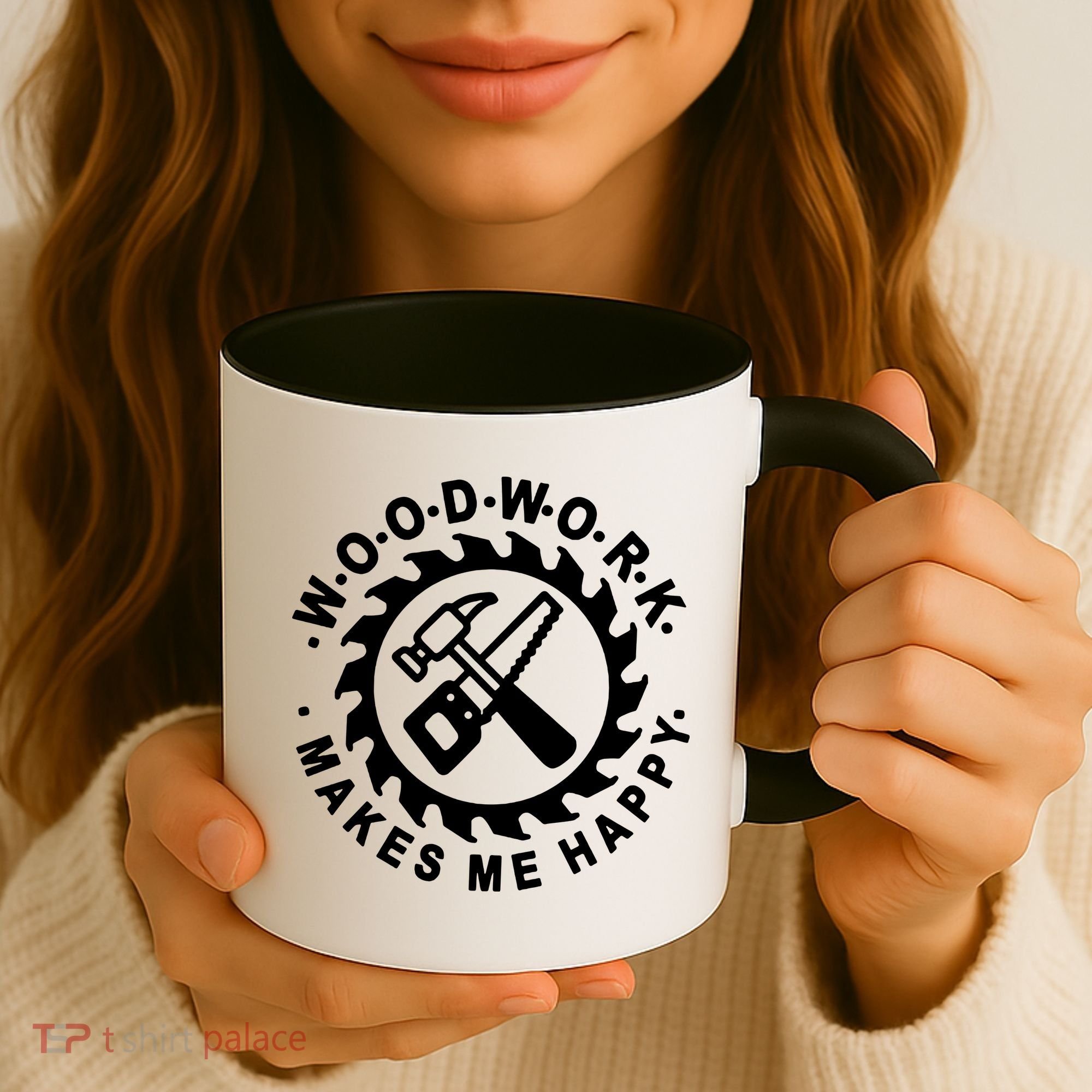 Woodwork Makes Me Happy Coffee Mug