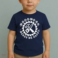 Woodwork Makes Me Happy Toddler T-Shirt thumb 2