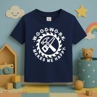 Woodwork Makes Me Happy Toddler T-Shirt thumb 3