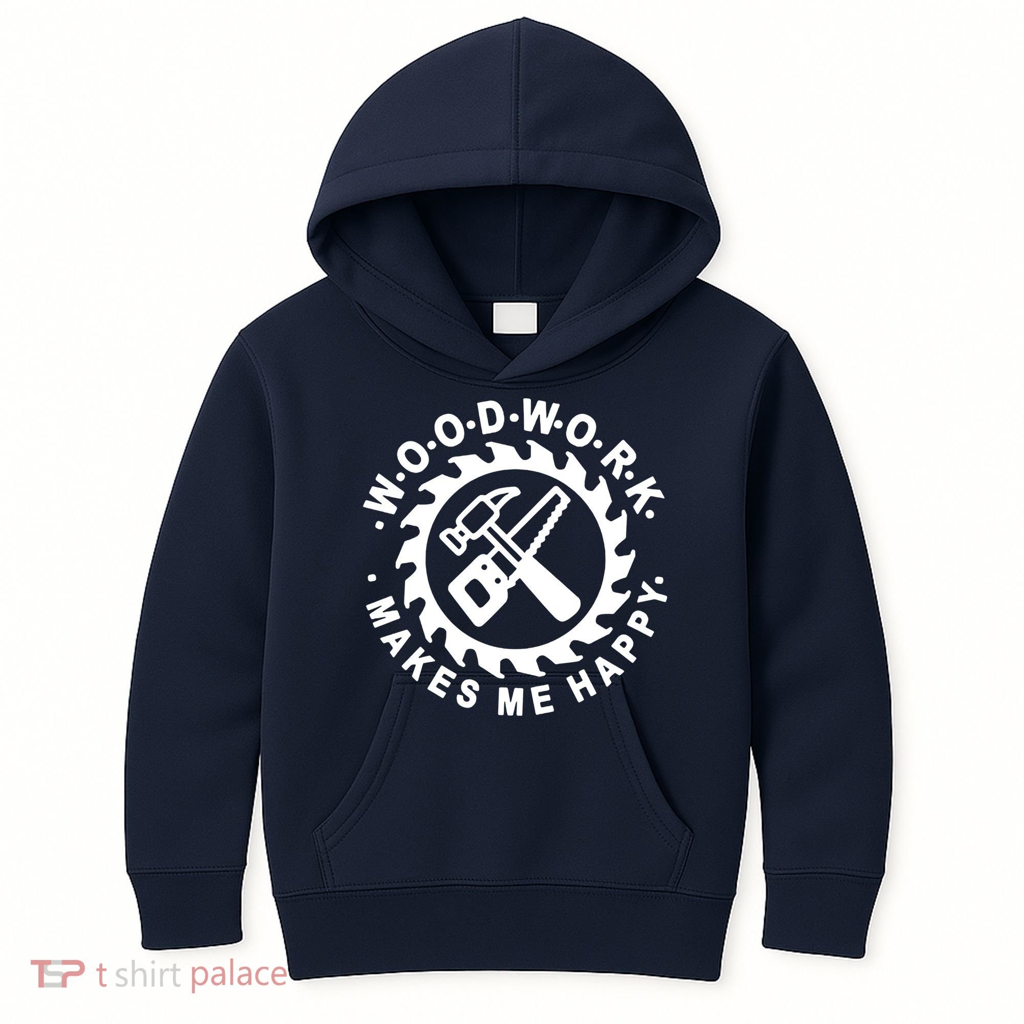 Woodwork Makes Me Happy Kids Hoodie