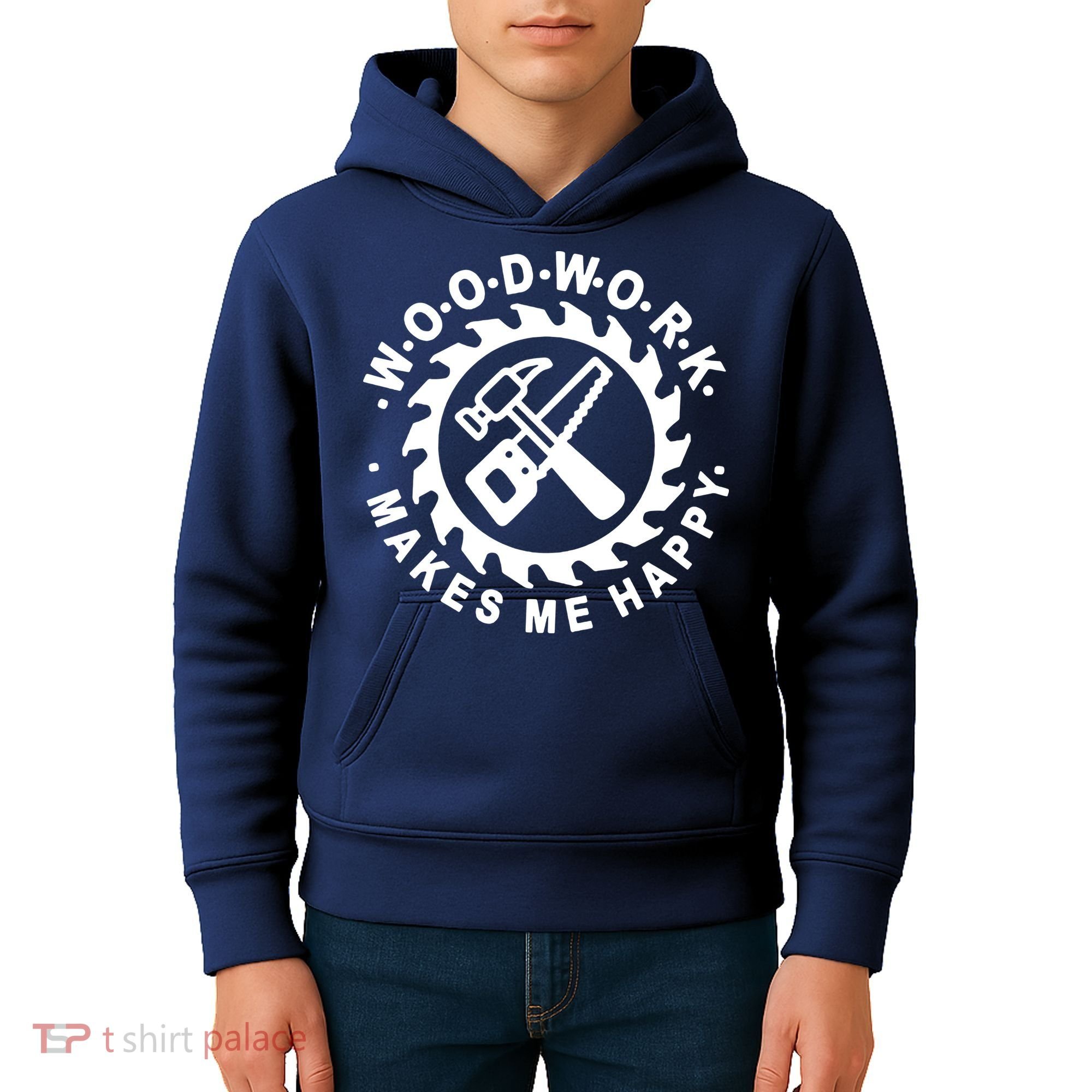 Woodwork Makes Me Happy Kids Hoodie