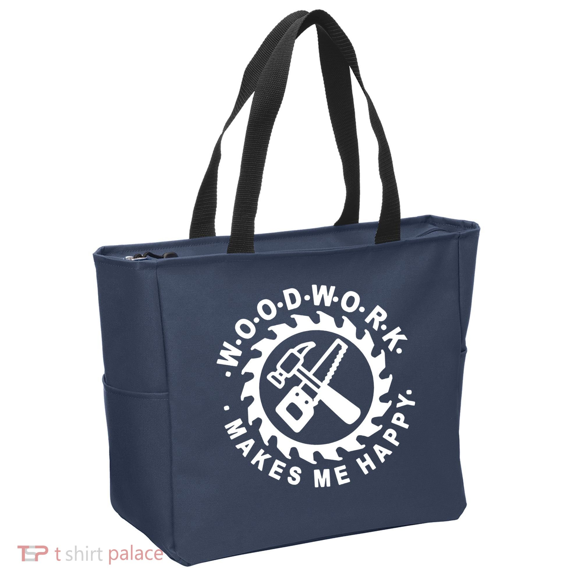Woodwork Makes Me Happy Tote Bag