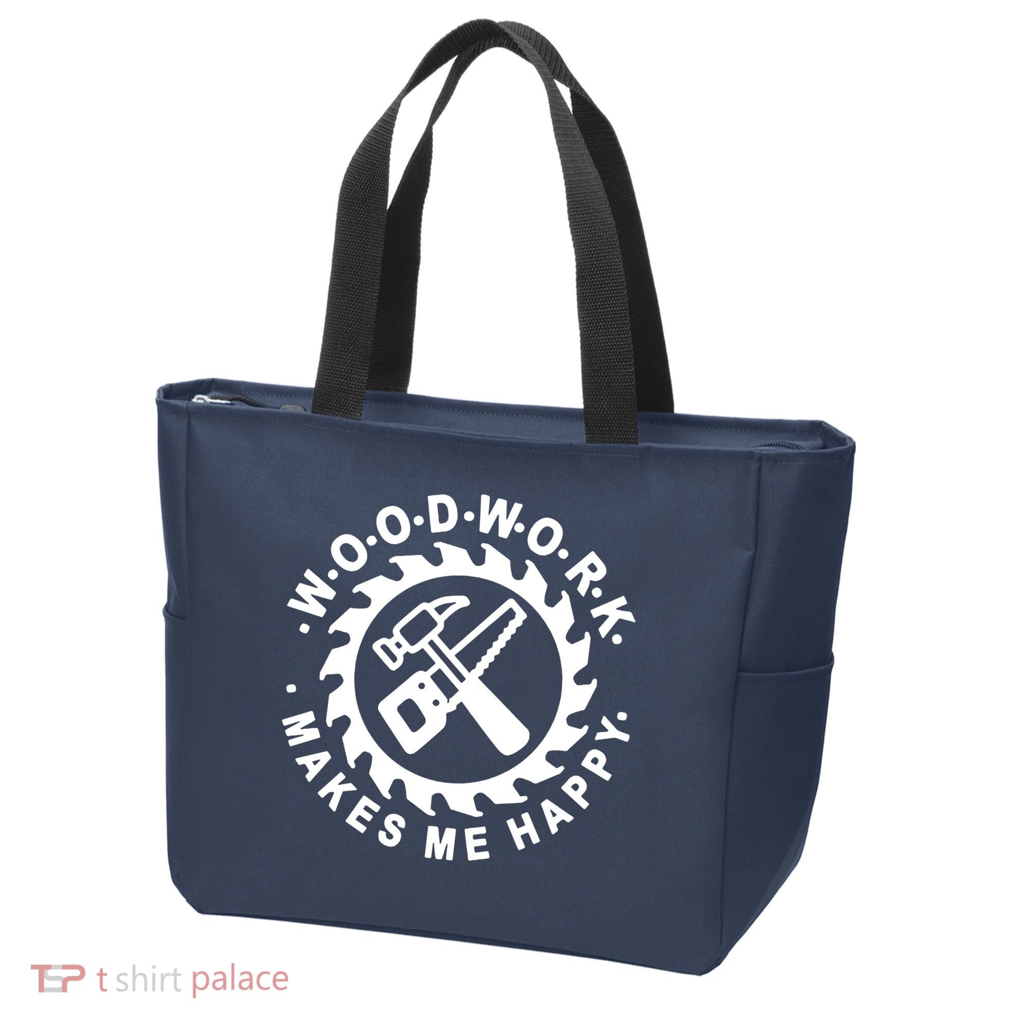 Woodwork Makes Me Happy Tote Bag