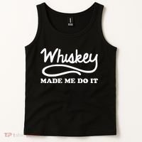Whiskey Made Me Do It Funny Tank Top thumb 2
