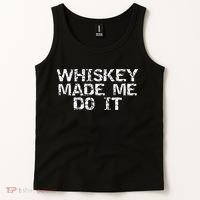 Whiskey Made Me Do It Funny Fathers Day Gift Alcohol Tank Top thumb 2
