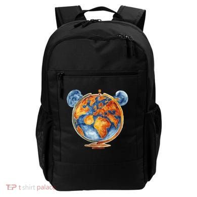 Watercolor Mouse Earth World Globe Backpack