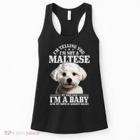 Womens Maltese Mom Said Im A Baby Funny Maltese Dog Women's Tank Top thumb 0